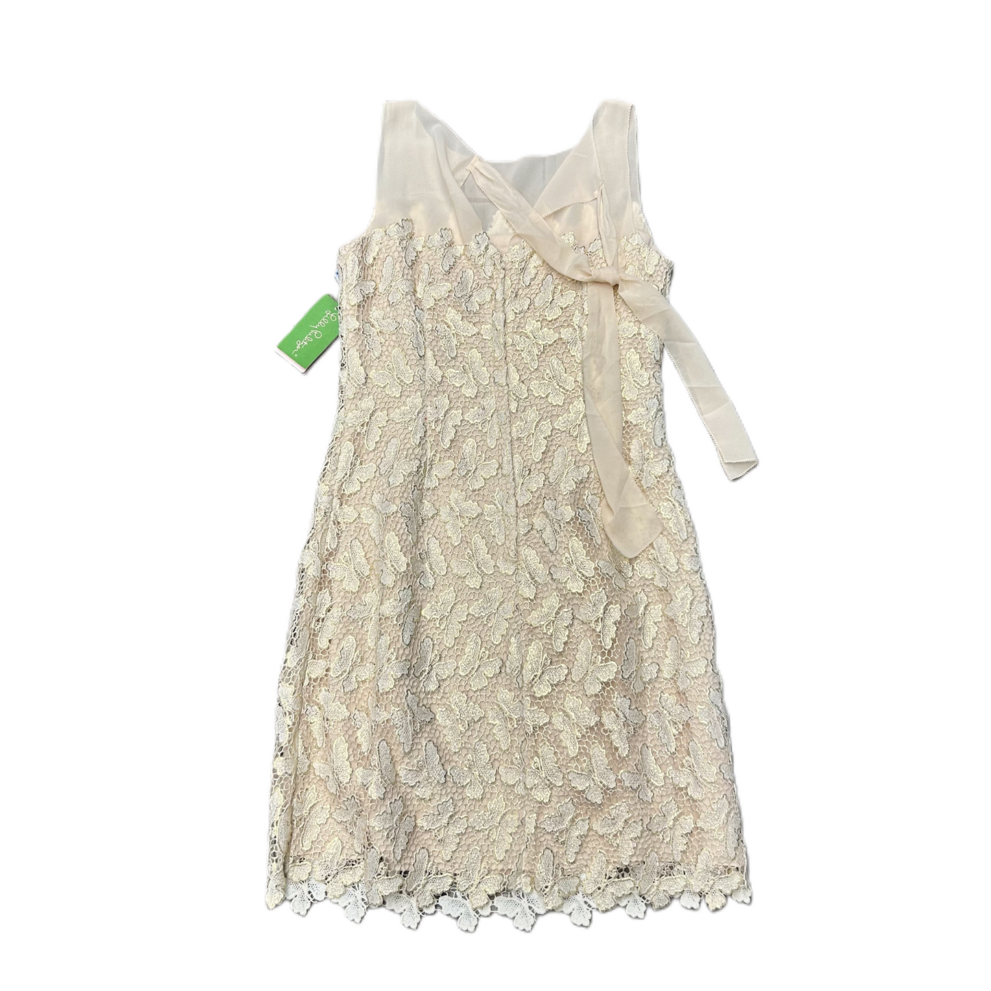 Dress Designer By Lilly Pulitzer In Gold & White, Size: S