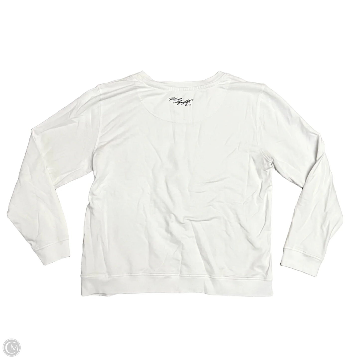 Sweatshirt Designer By Karl Lagerfeld In White, Size: L