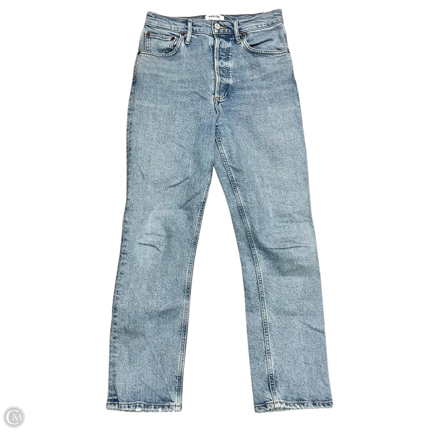Jeans Straight By Agolde In Blue Denim, Size: 2