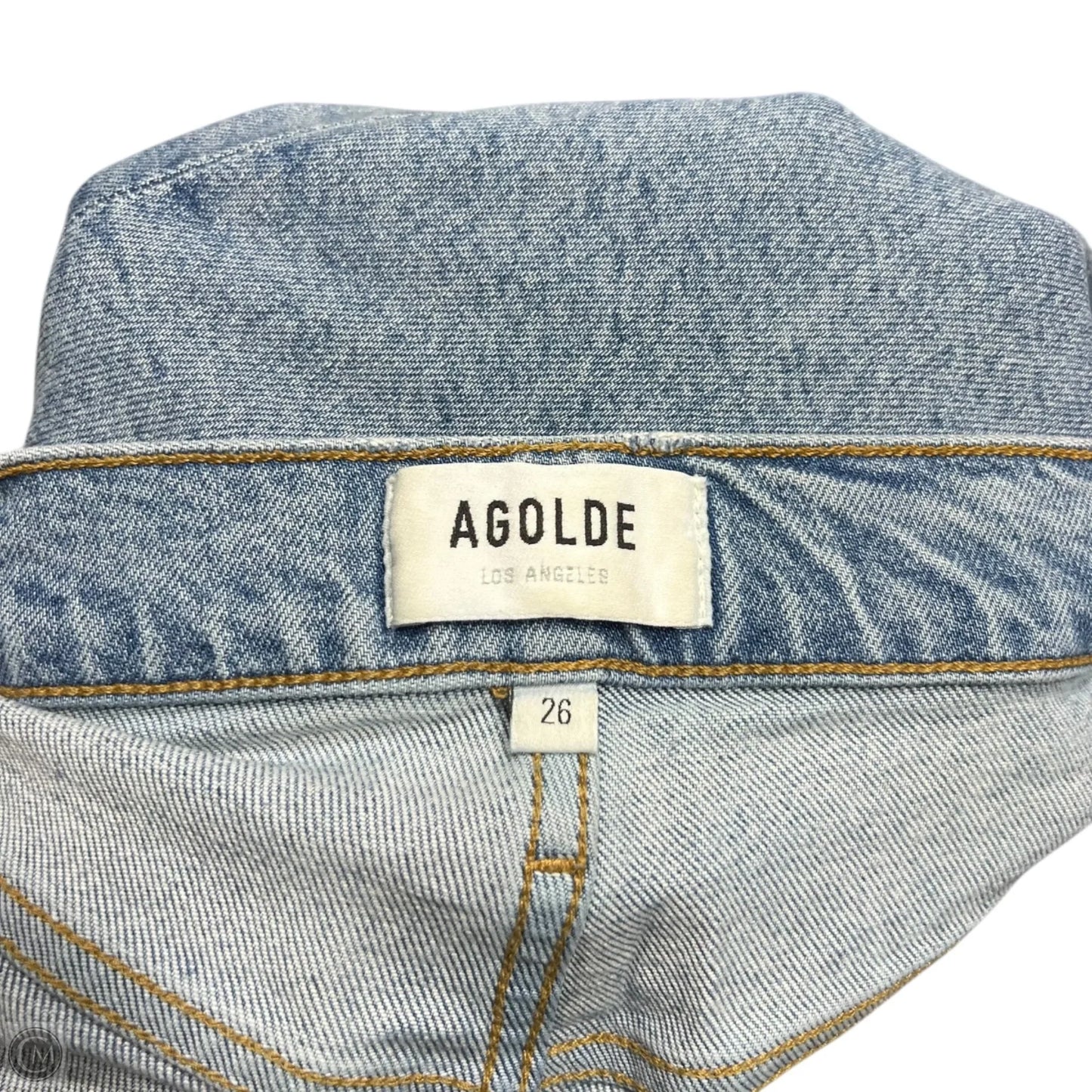 Jeans Straight By Agolde In Blue Denim, Size: 2
