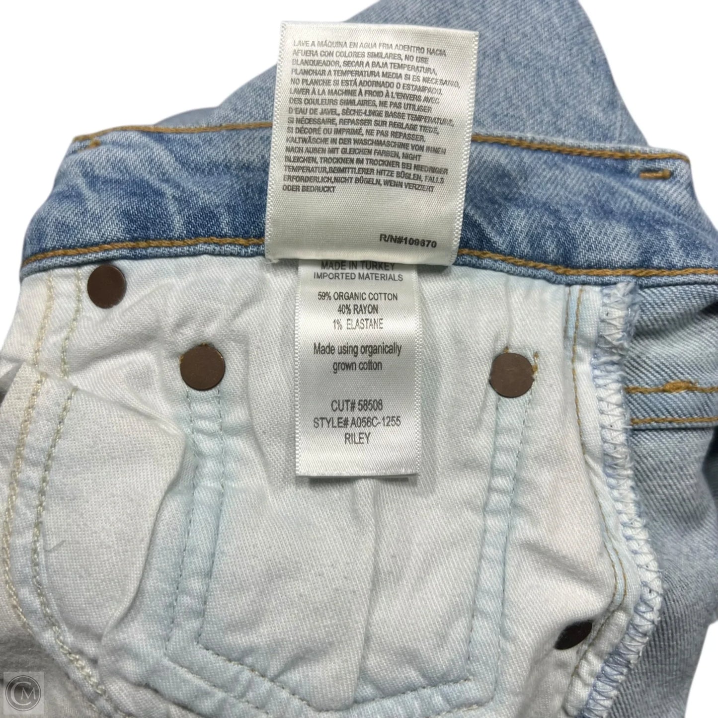 Jeans Straight By Agolde In Blue Denim, Size: 2