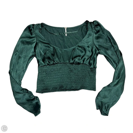 Top Long Sleeve By Free People In Green, Size: M