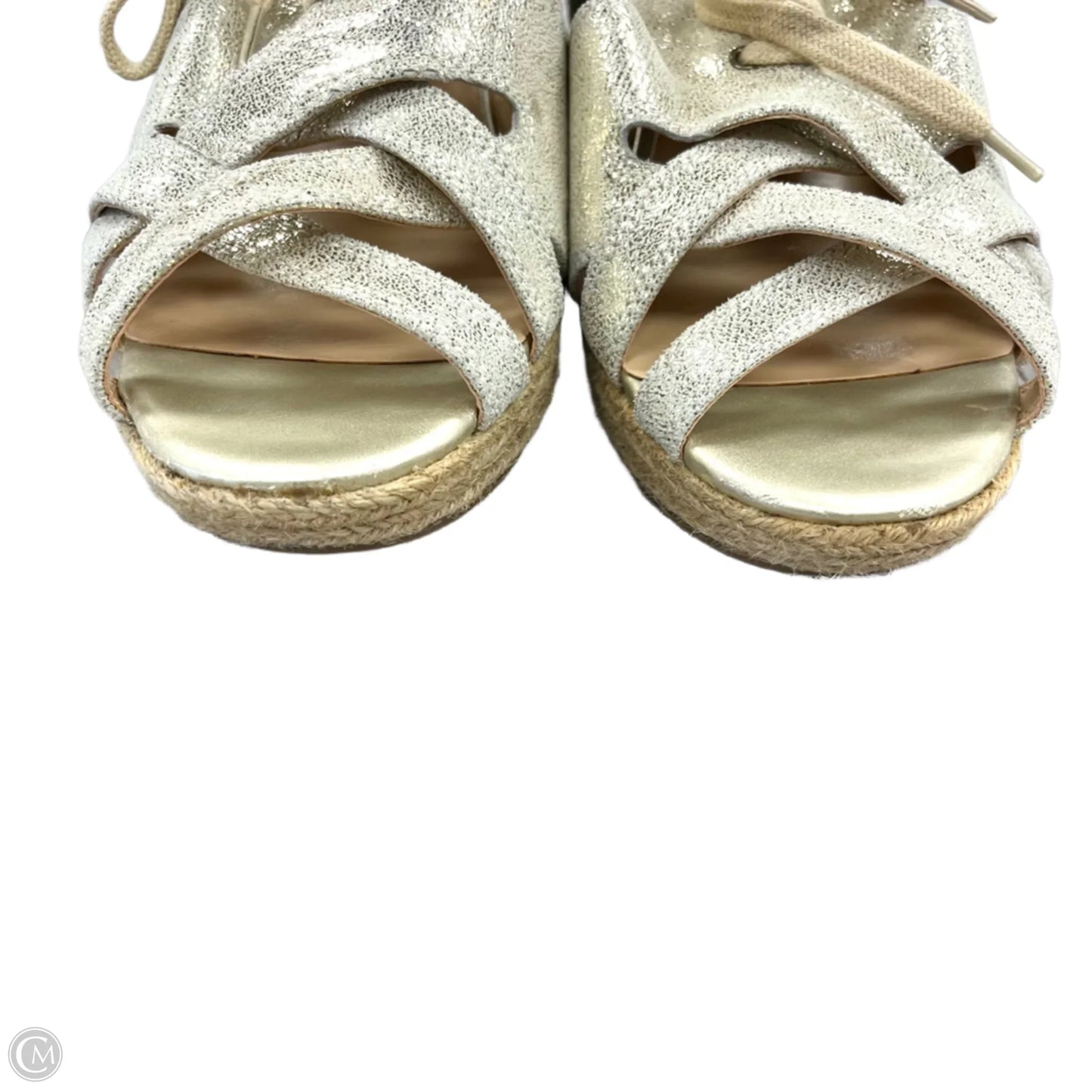 Sandals Heels Wedge By Bella Vita In Gold, Size: 12