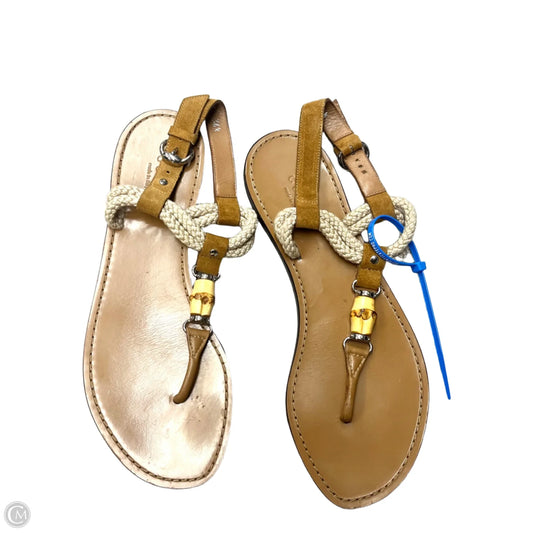 Sandals Luxury Designer By Gucci In Brown, Size: 6