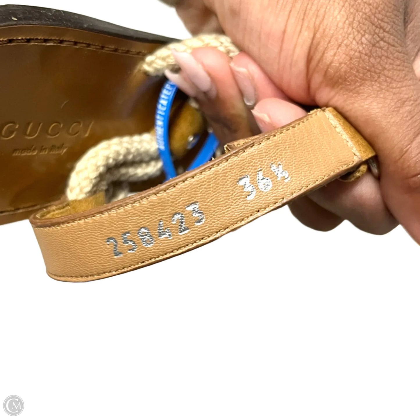 Sandals Luxury Designer By Gucci In Brown, Size: 6