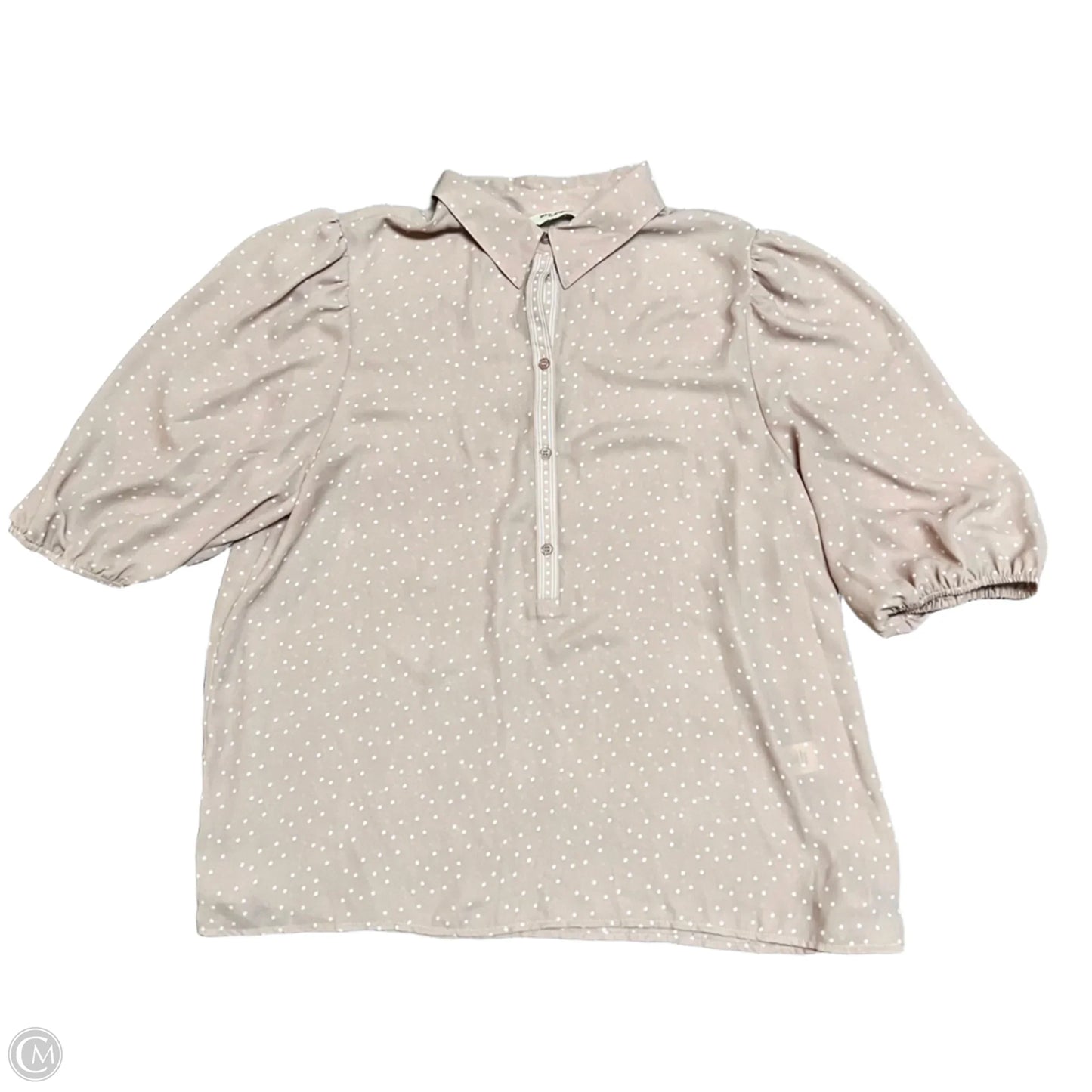 Top Short Sleeve By Max Studio In Polkadot Pattern, Size: Xl