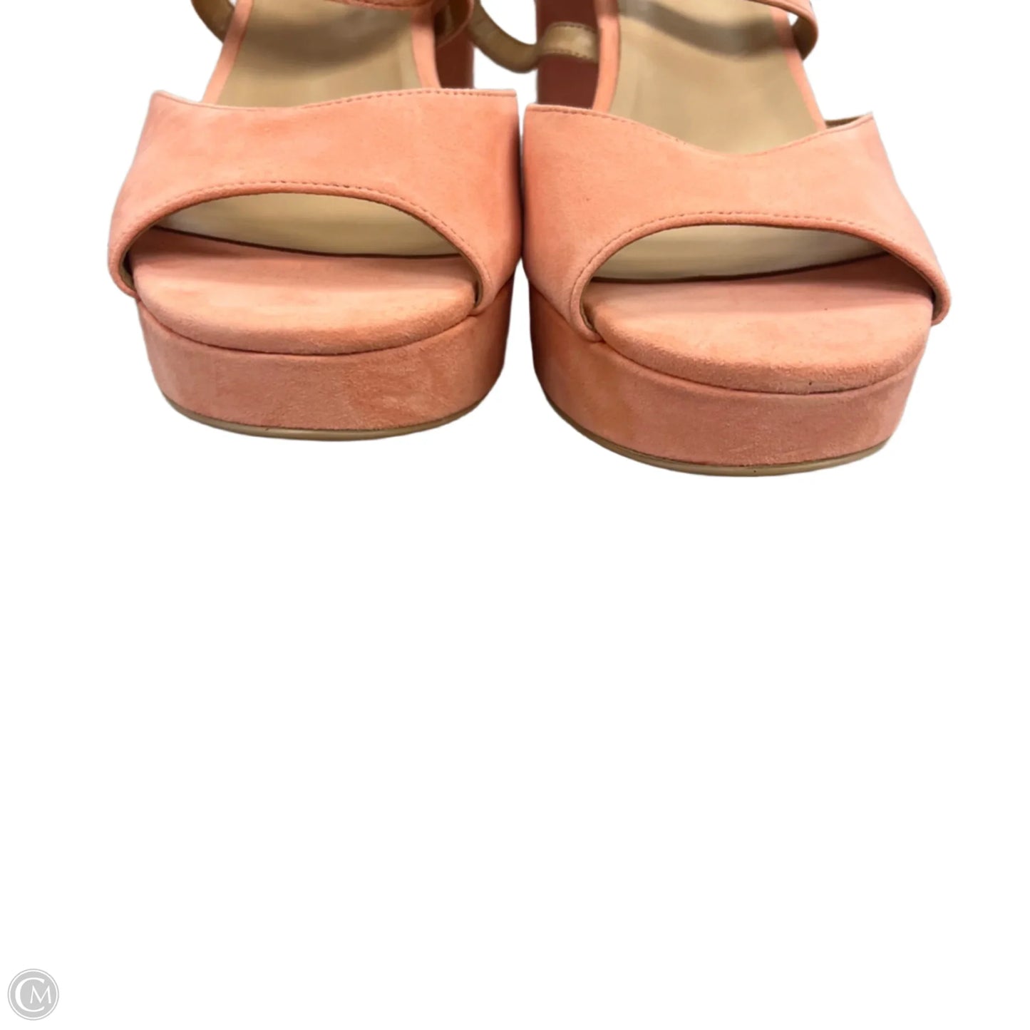 Sandals Heels Block By Naturalizer In Peach, Size: 12