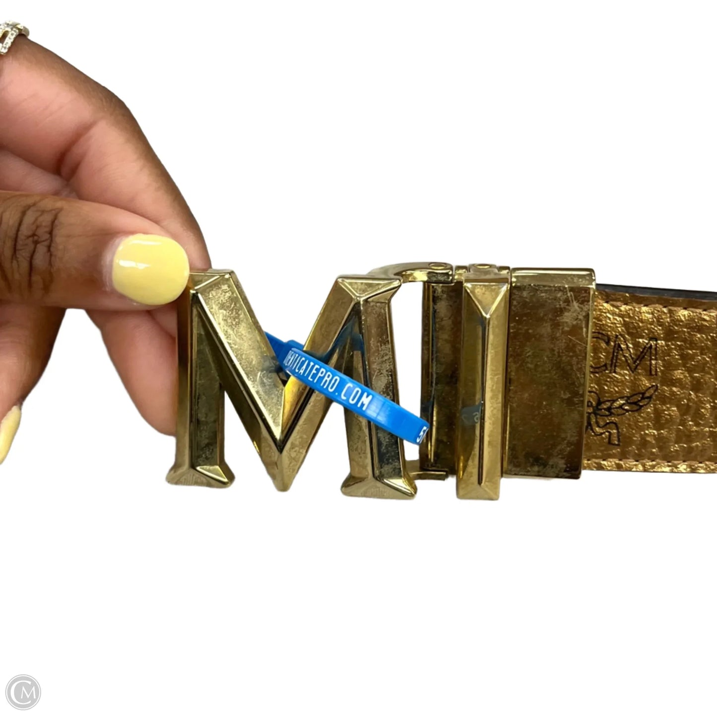 Belt Luxury Designer By Mcm, Size: M/L