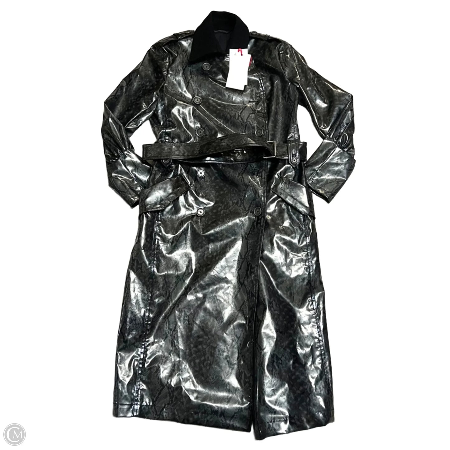 Coat Trench Coat By Zara In Snakeskin Print, Size: Xs