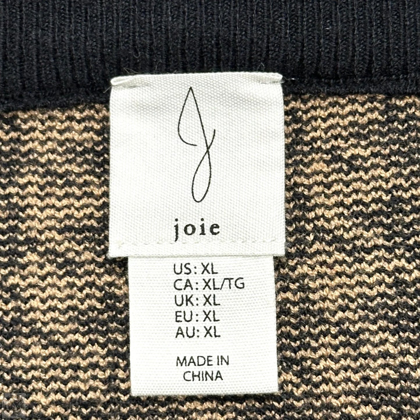 Sweater By Joie In Black & Brown, Size: Xl
