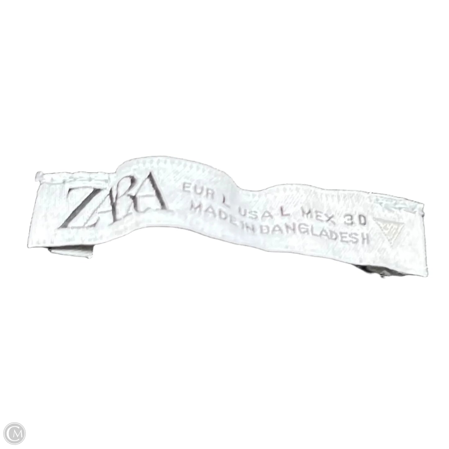 Top Short Sleeve Basic By Zara In Grey, Size: L