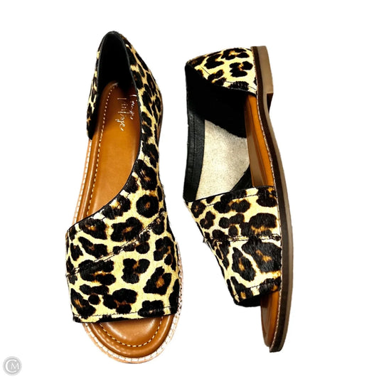 Sandals Flats By Crown Vintage In Leopard Print, Size: 7.5