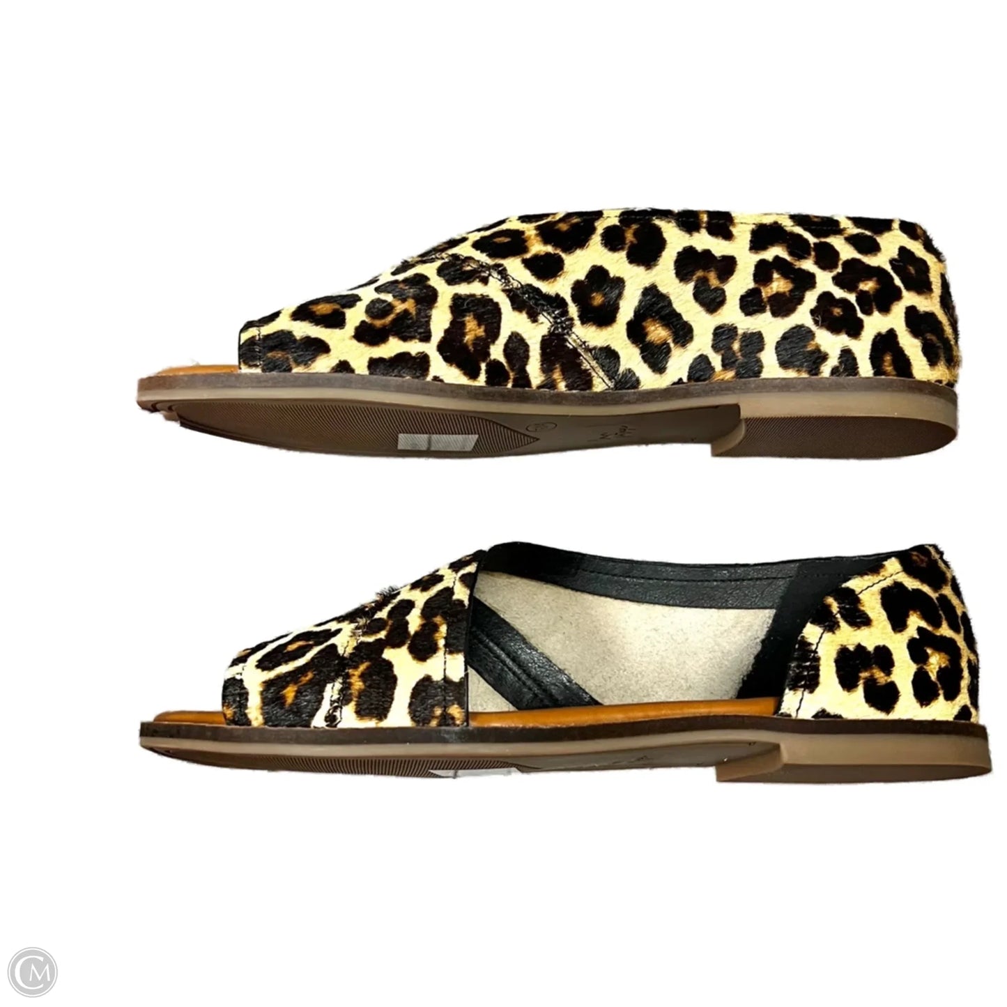 Sandals Flats By Crown Vintage In Leopard Print, Size: 7.5