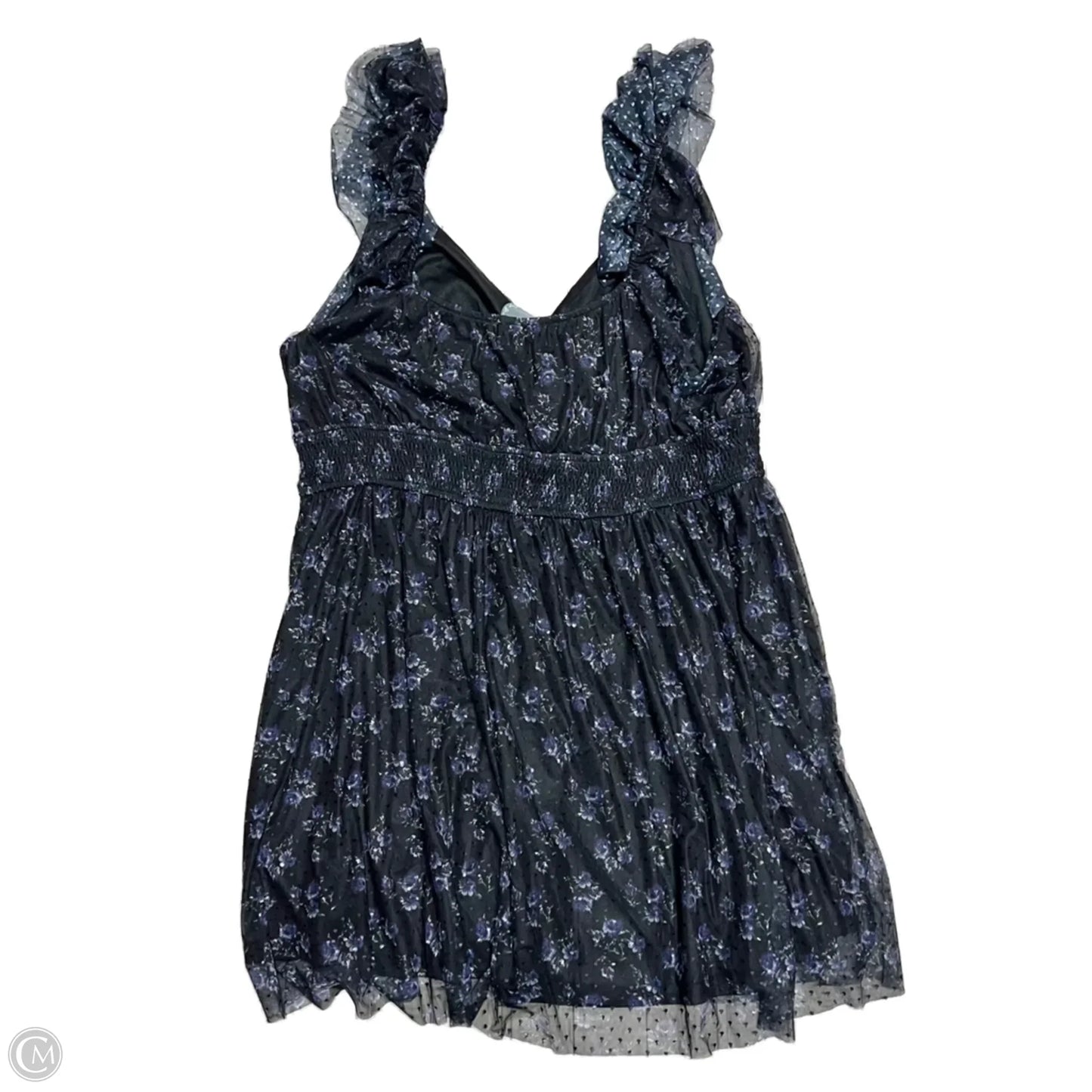 Dress Casual Short By Arula In Black & Blue, Size: 3x