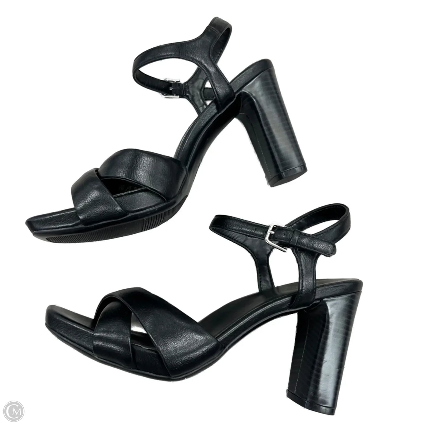 Sandals Heels Block By Naturalizer In Black, Size: 9