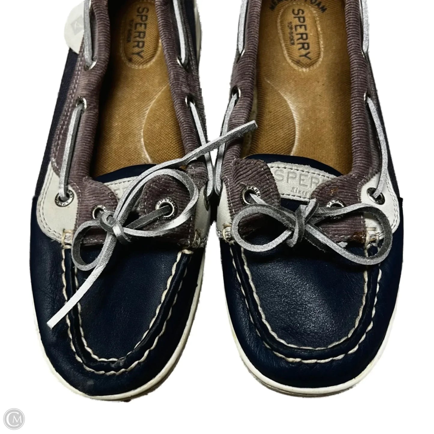 Shoes Flats By Sperry In Blue & Grey, Size: 6.5