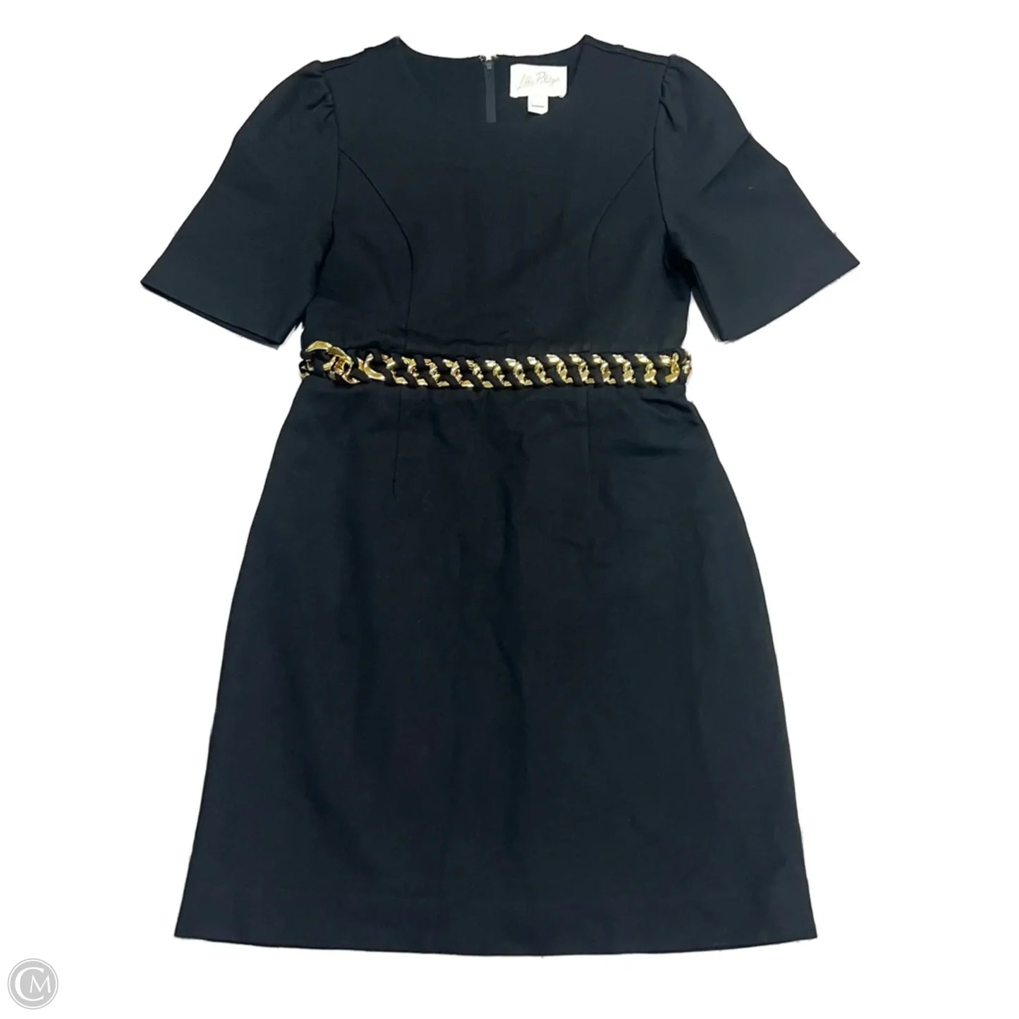 Dress Designer By Lilly Pulitzer In Black & Gold, Size: S