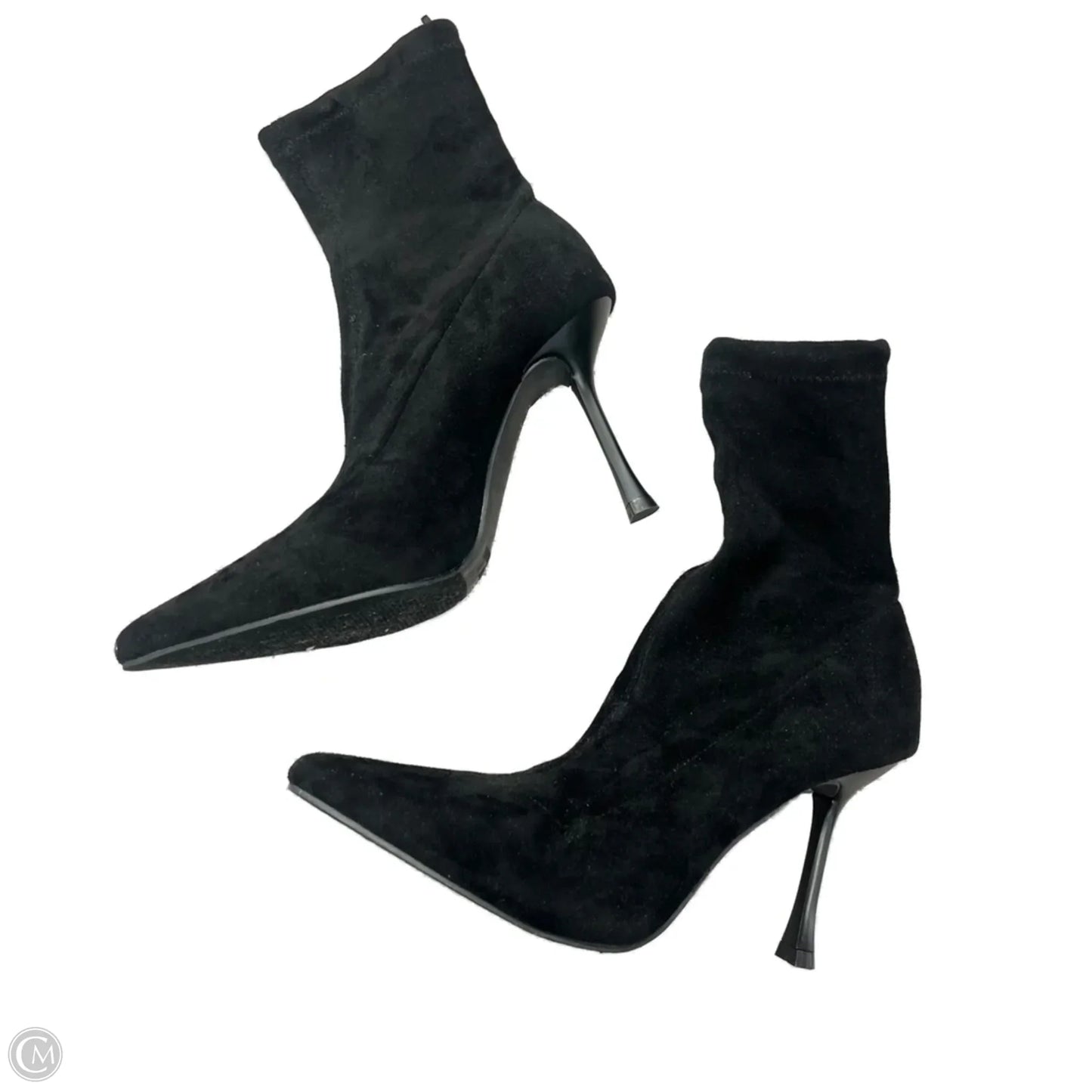 Boots Ankle Heels By Primark In Black, Size: 7