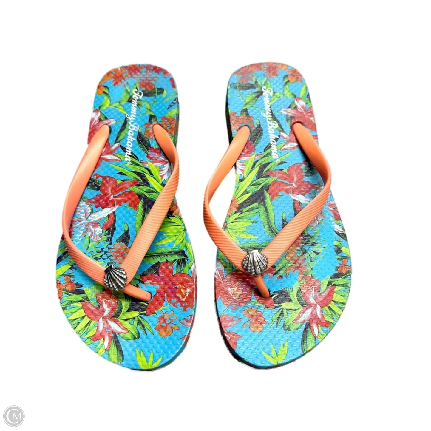 Sandals Flats By Tommy Bahama In Blue & Orange, Size: 7