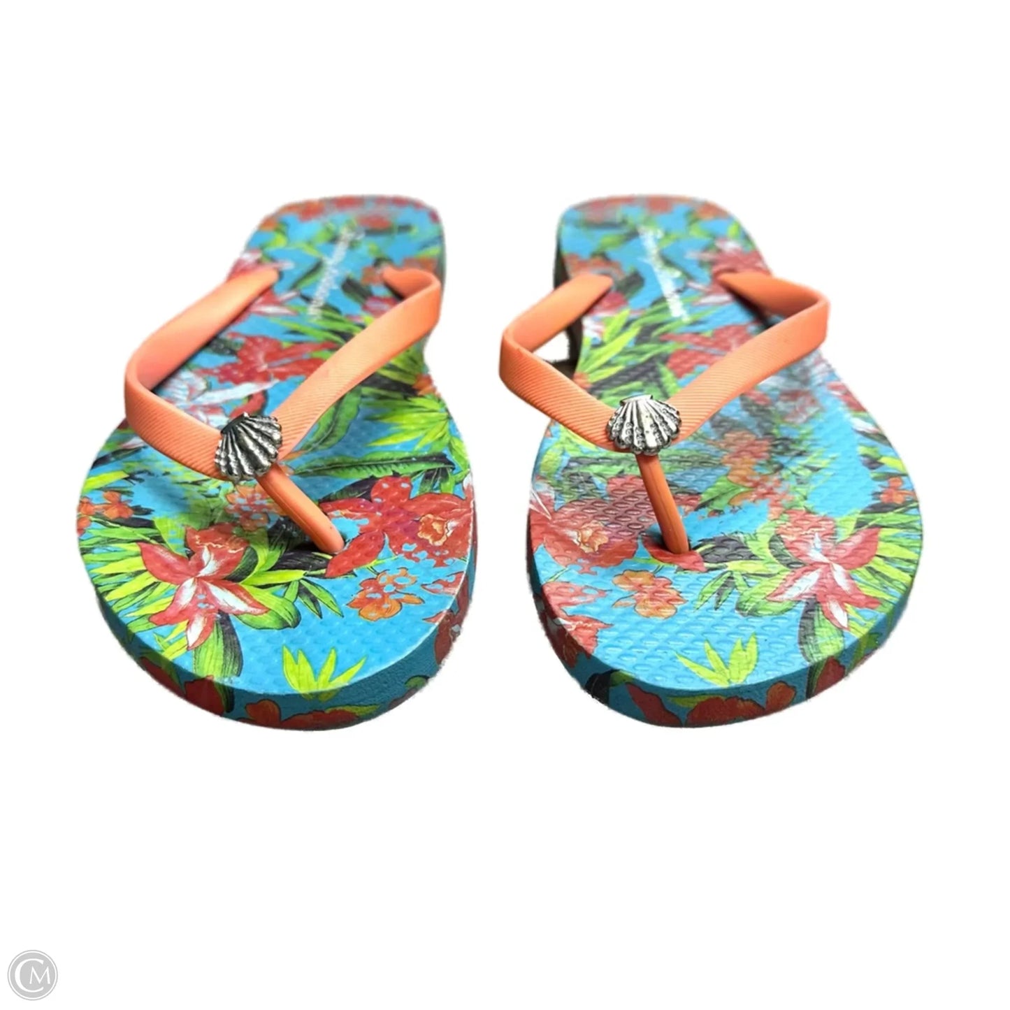 Sandals Flats By Tommy Bahama In Blue & Orange, Size: 7