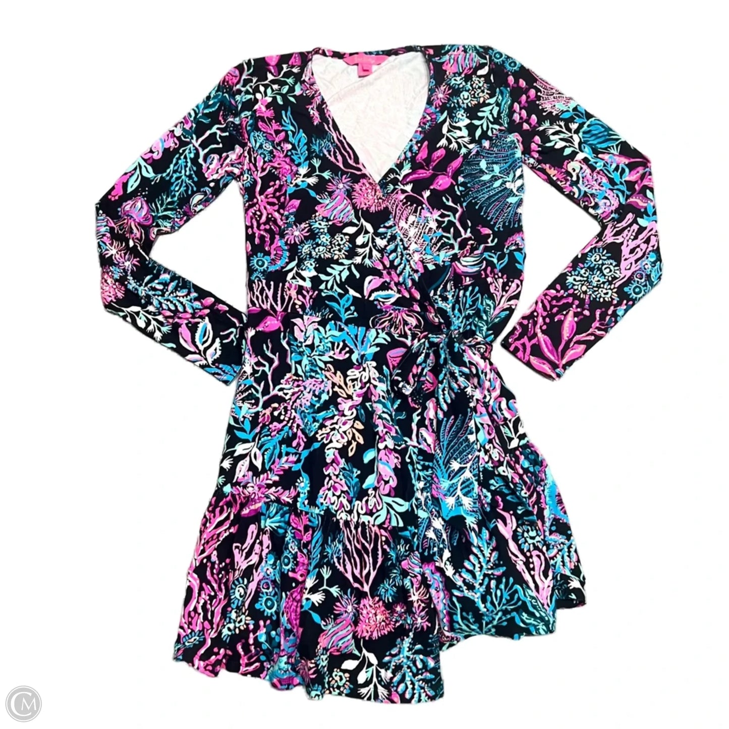 Dress Designer By Lilly Pulitzer In Black & Purple, Size: S