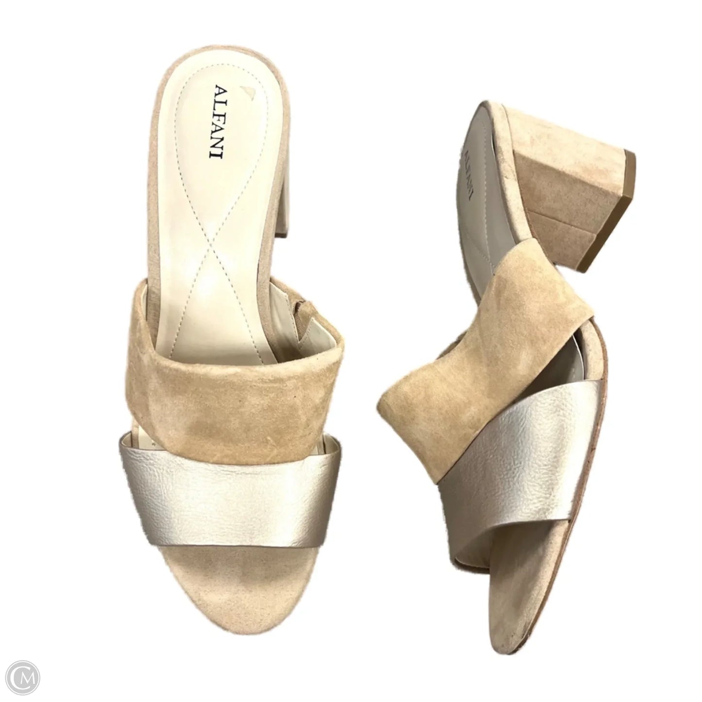 Sandals Heels Block By Alfani In Tan, Size: 9