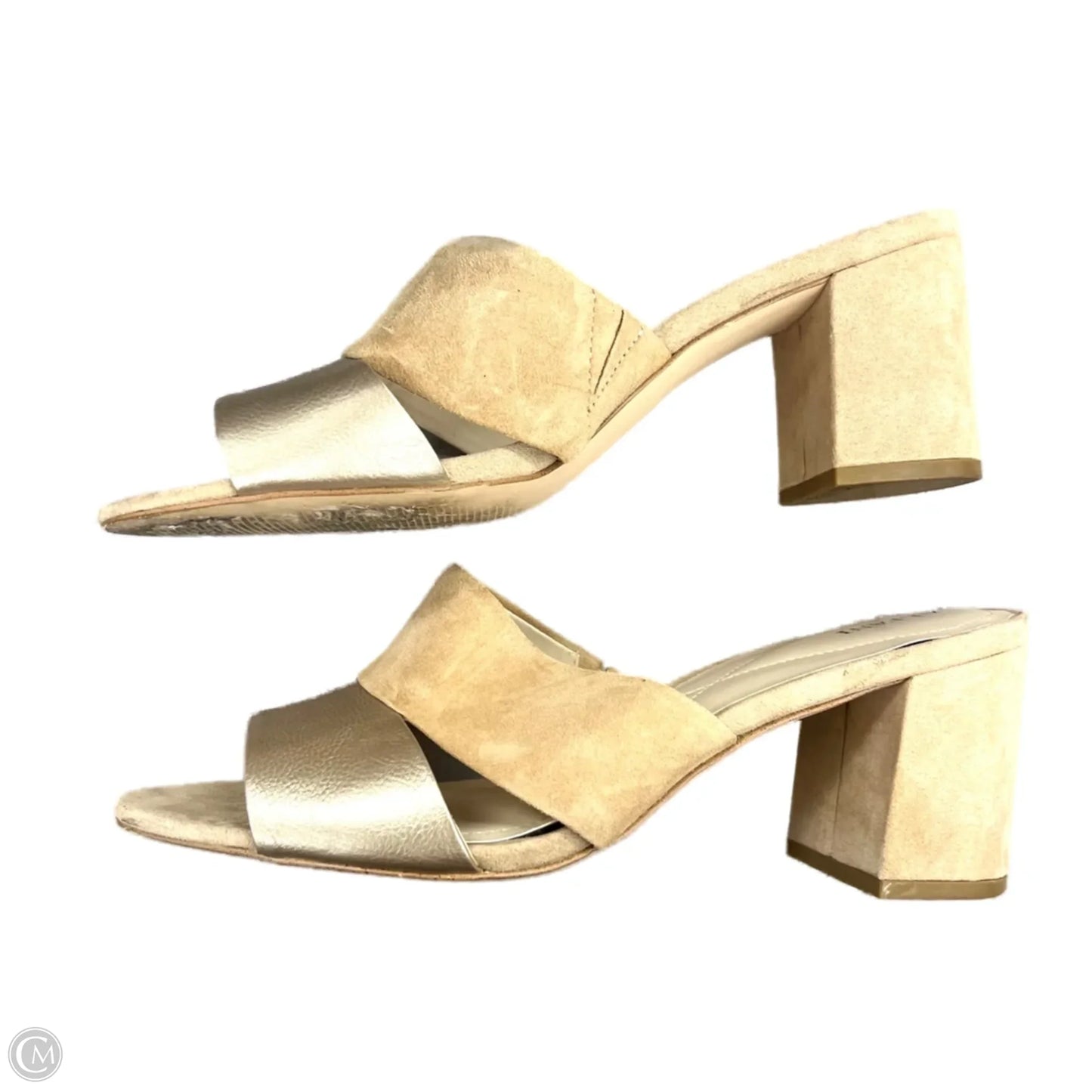 Sandals Heels Block By Alfani In Tan, Size: 9