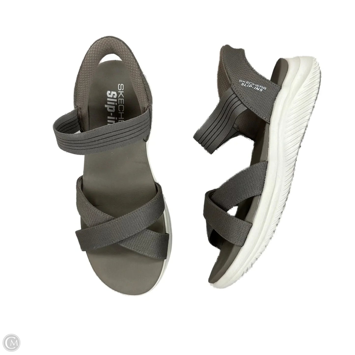 Sandals Heels Platform By Skechers In Taupe, Size: 9