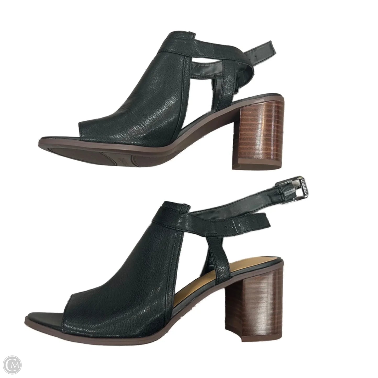 Sandals Heels Block By Franco Sarto In Black, Size: 7.5
