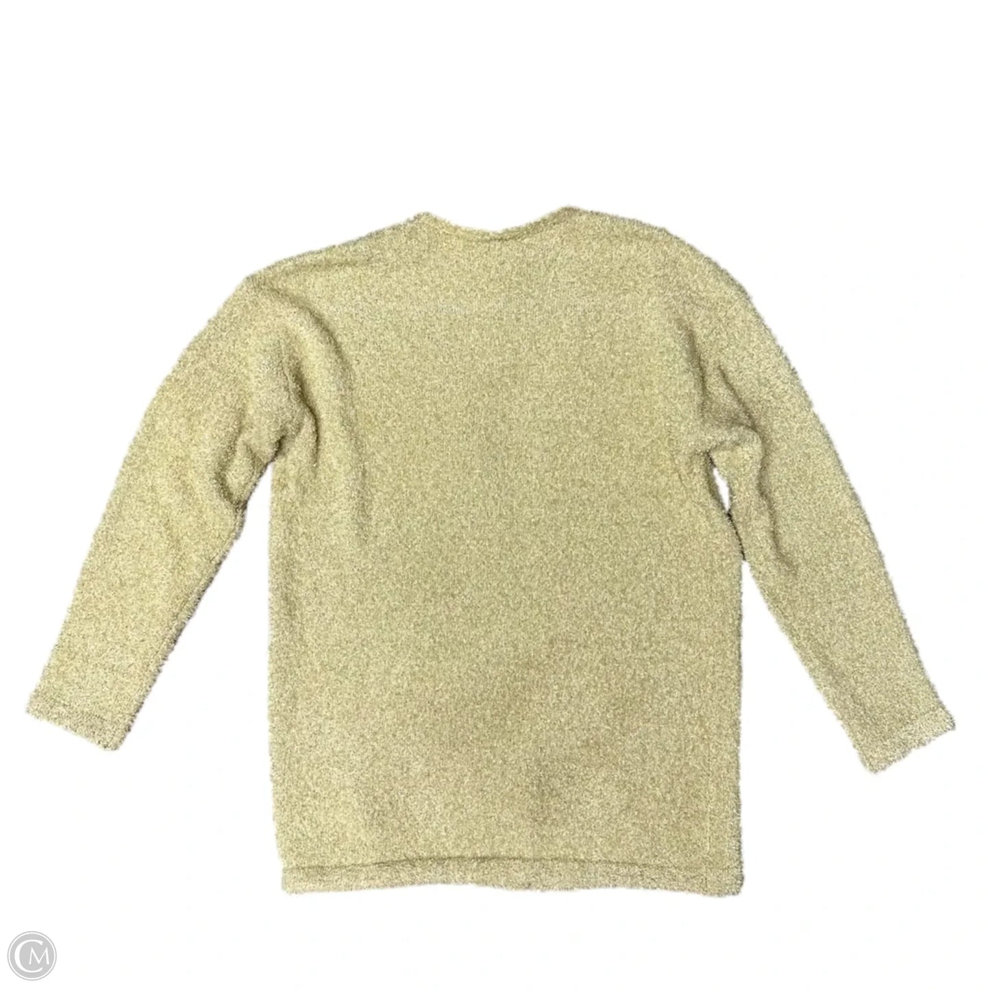 Sweater Cardigan Designer By Lilly Pulitzer In Gold, Size: L