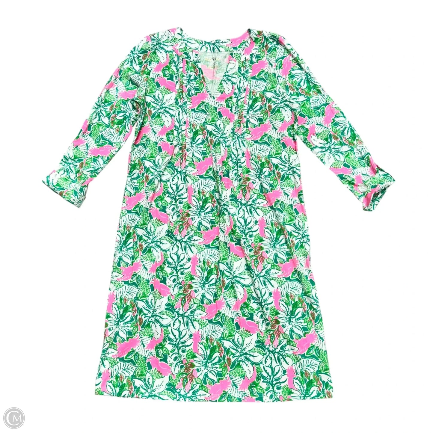 Dress Designer By Lilly Pulitzer In Green & Pink, Size: S