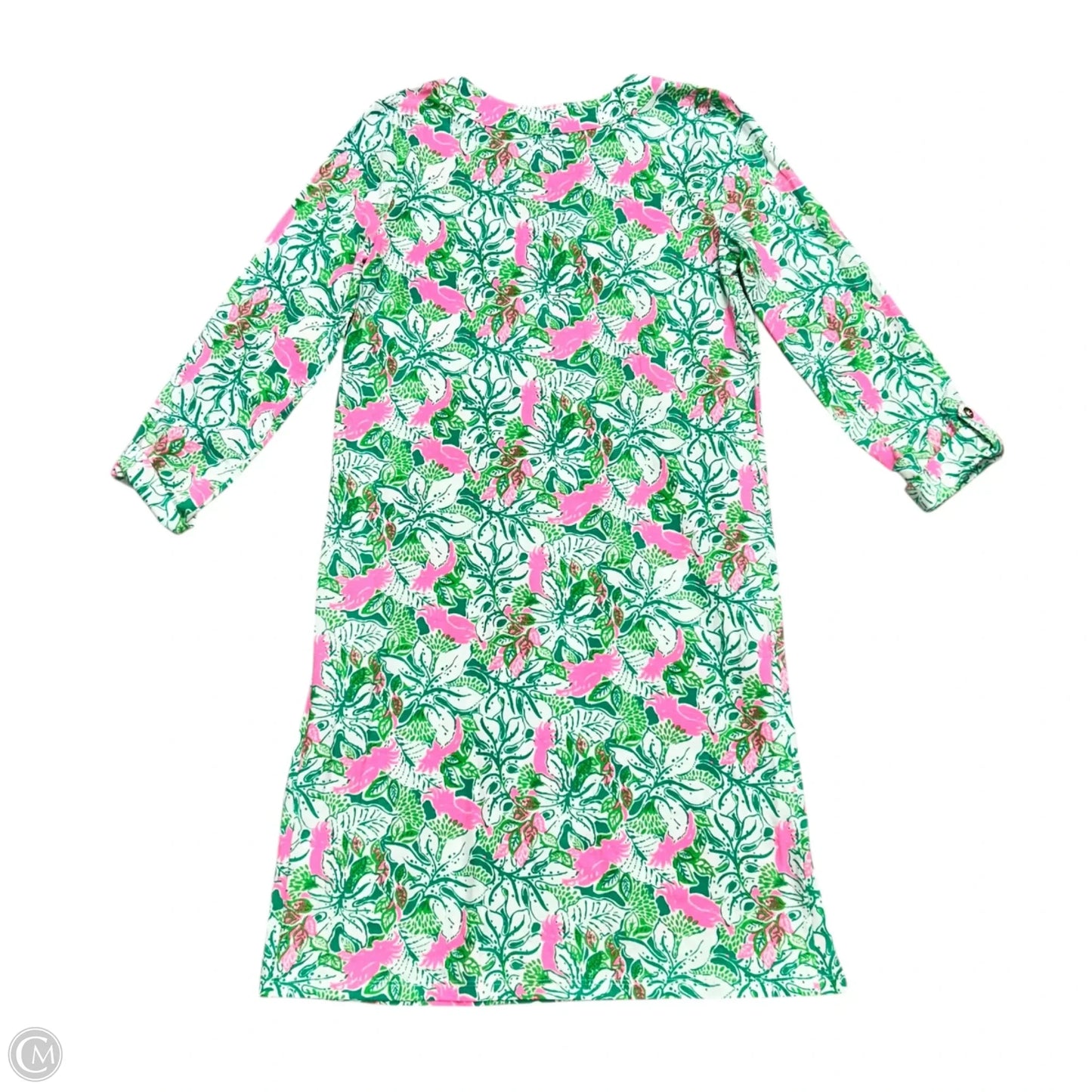 Dress Designer By Lilly Pulitzer In Green & Pink, Size: S
