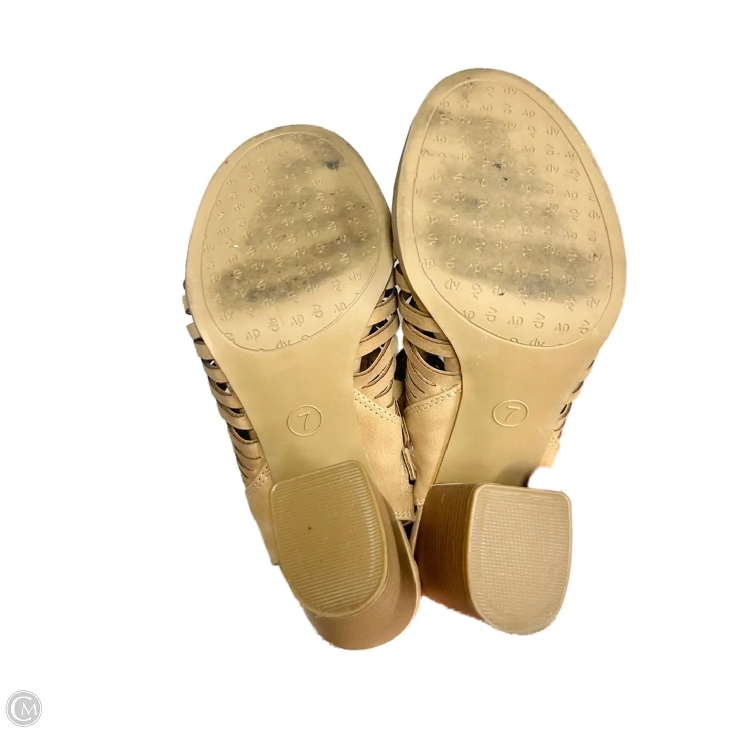 Sandals Heels Block By Dolce Vita In Tan, Size: 7