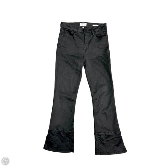 Jeans Boot Cut By Frame In Black Denim, Size: 10