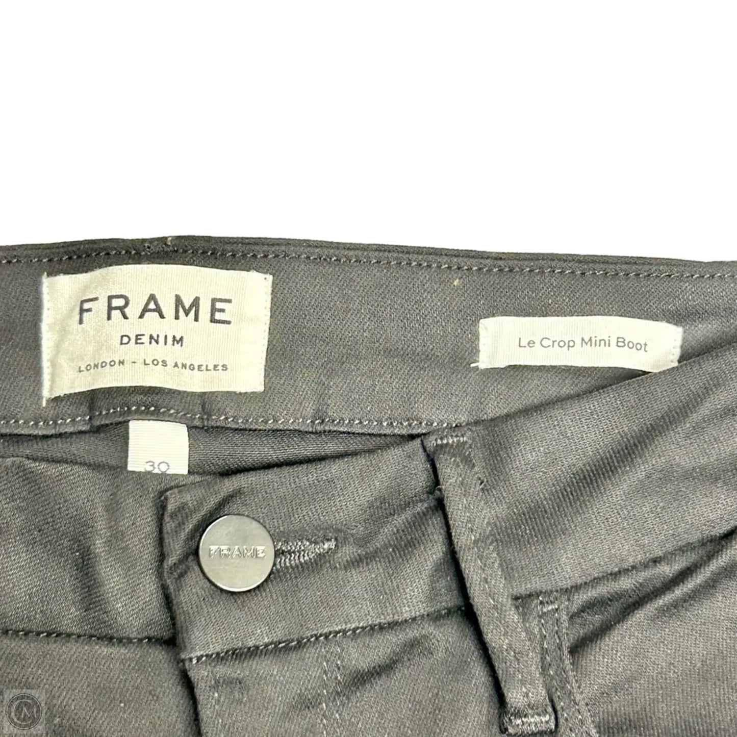 Jeans Boot Cut By Frame In Black Denim, Size: 10
