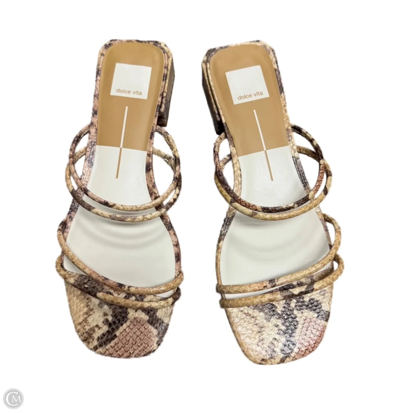 Sandals Heels Block By Dolce Vita In Snakeskin Print, Size: 9