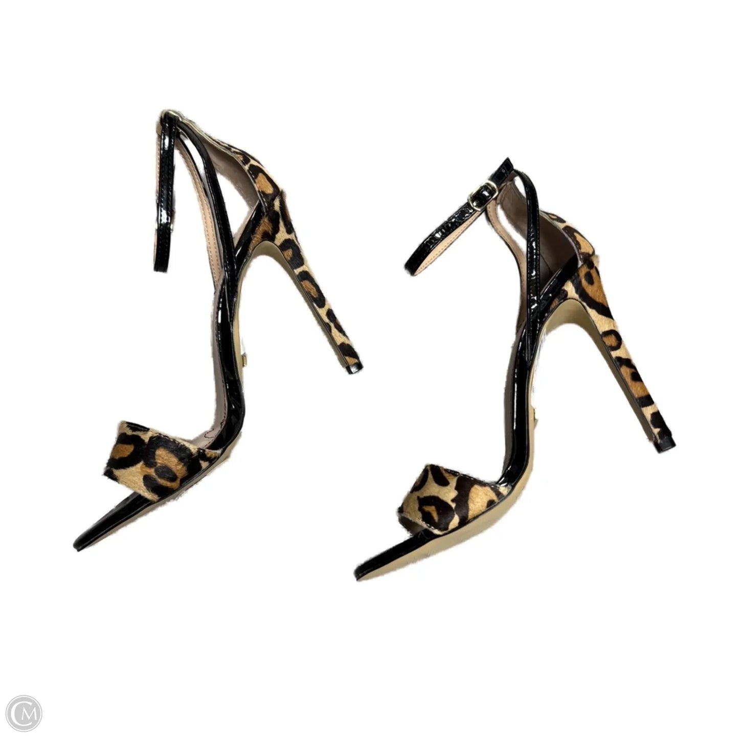 Sandals Heels Stiletto By Topshop In Leopard Print, Size: 7