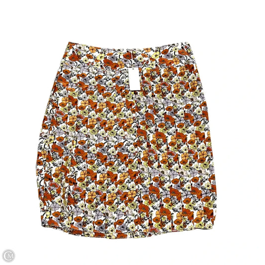 Skirt Designer By Tory Burch In Cream & Orange, Size: 14