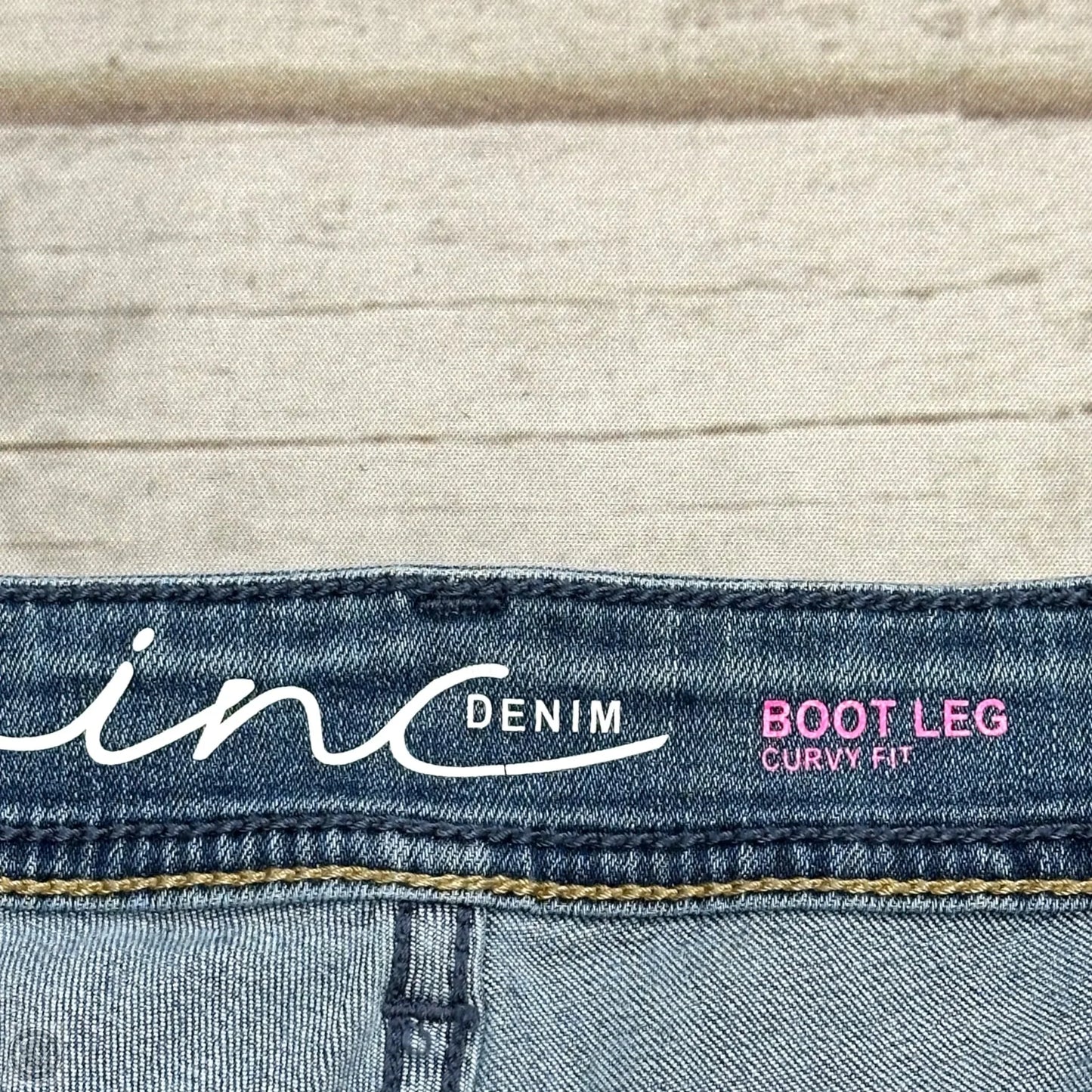 Jeans Boot Cut By Inc In Blue Denim, Size: 18