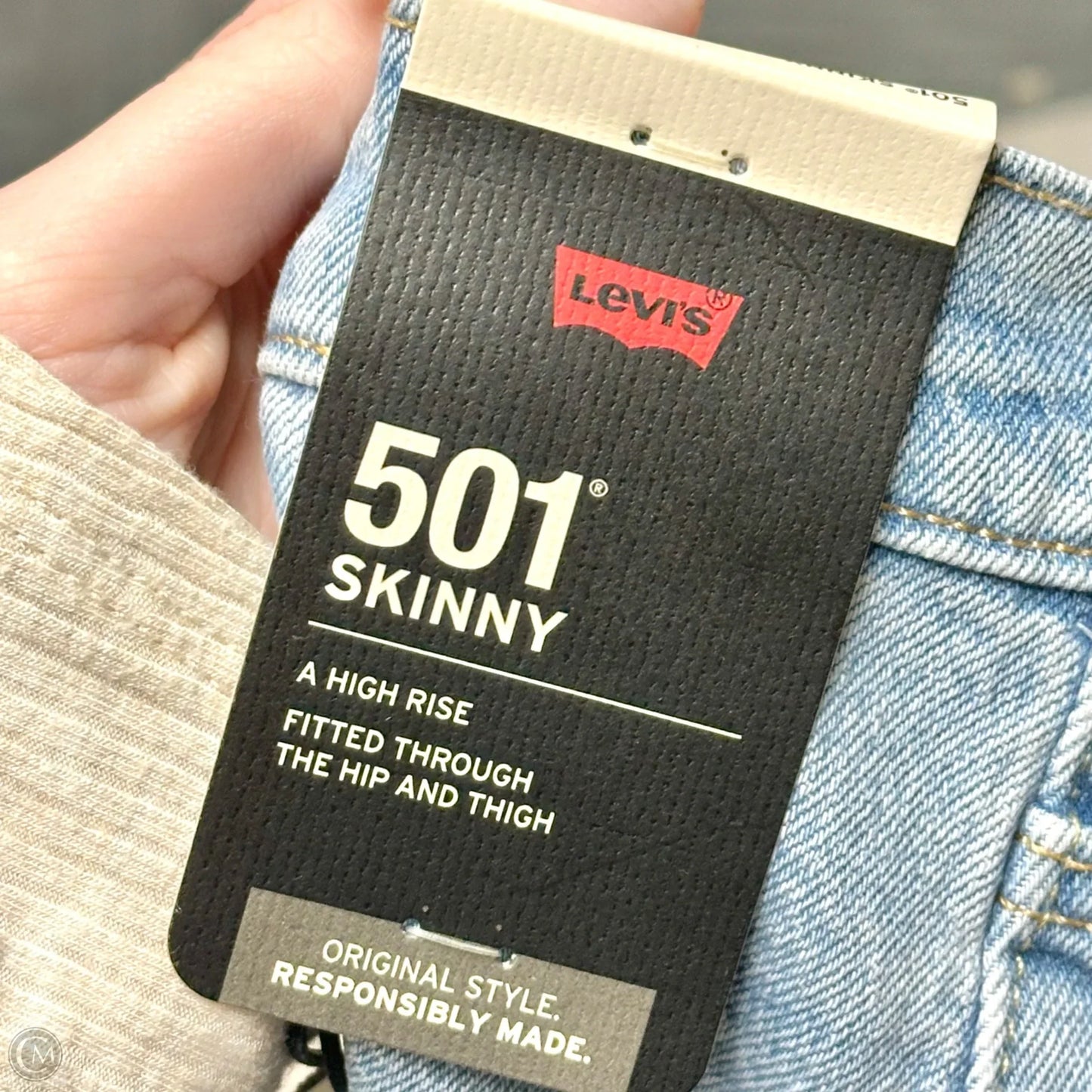 Jeans Skinny By Levis In Blue Denim, Size: 10
