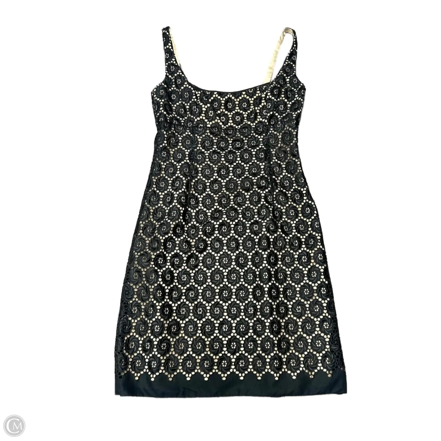 Dress Party Midi By Elie Tahari In Black & Cream, Size: M