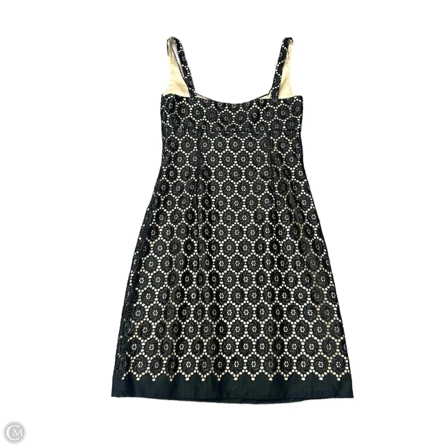 Dress Party Midi By Elie Tahari In Black & Cream, Size: M
