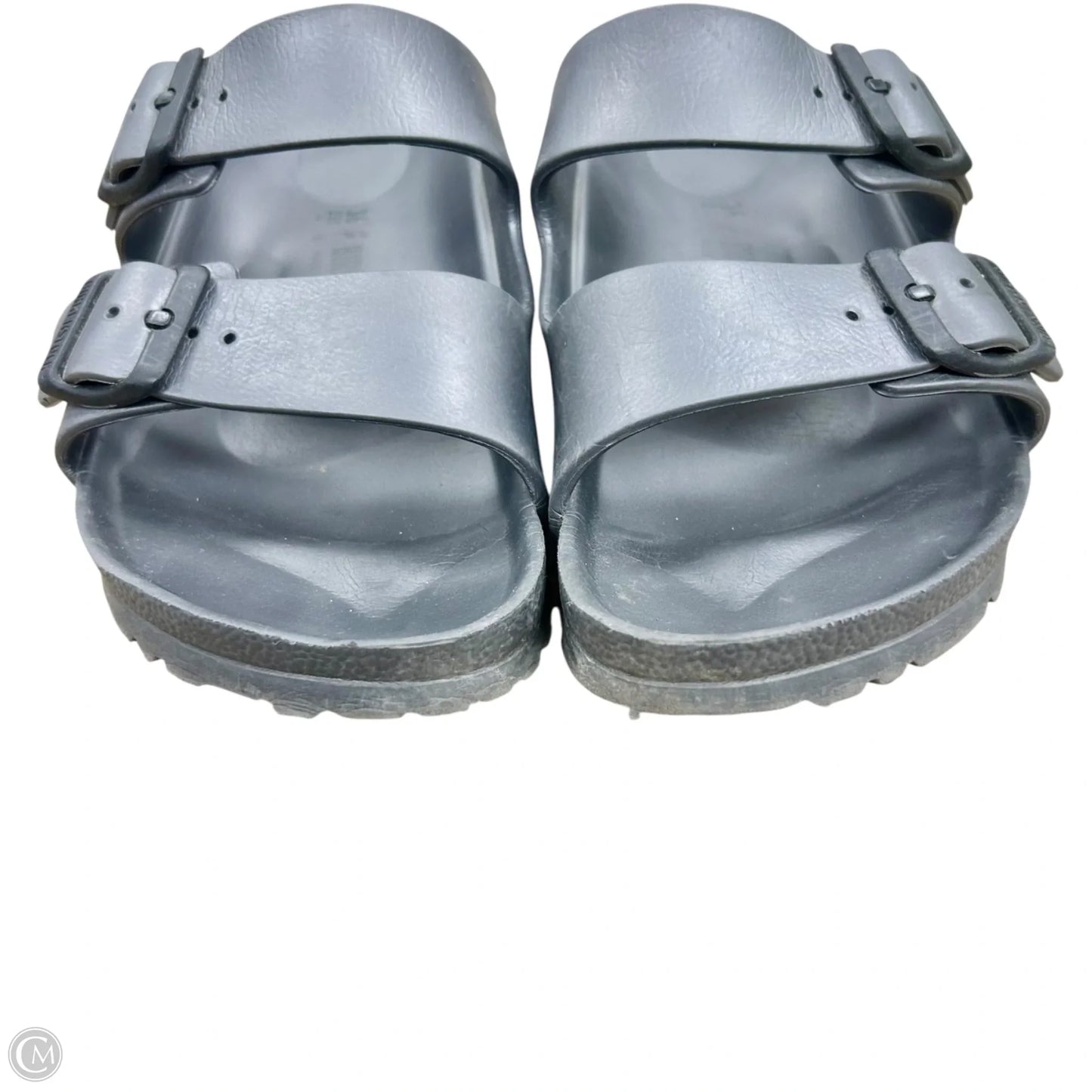 Sandals Flats By Birkenstock In Grey, Size: 5