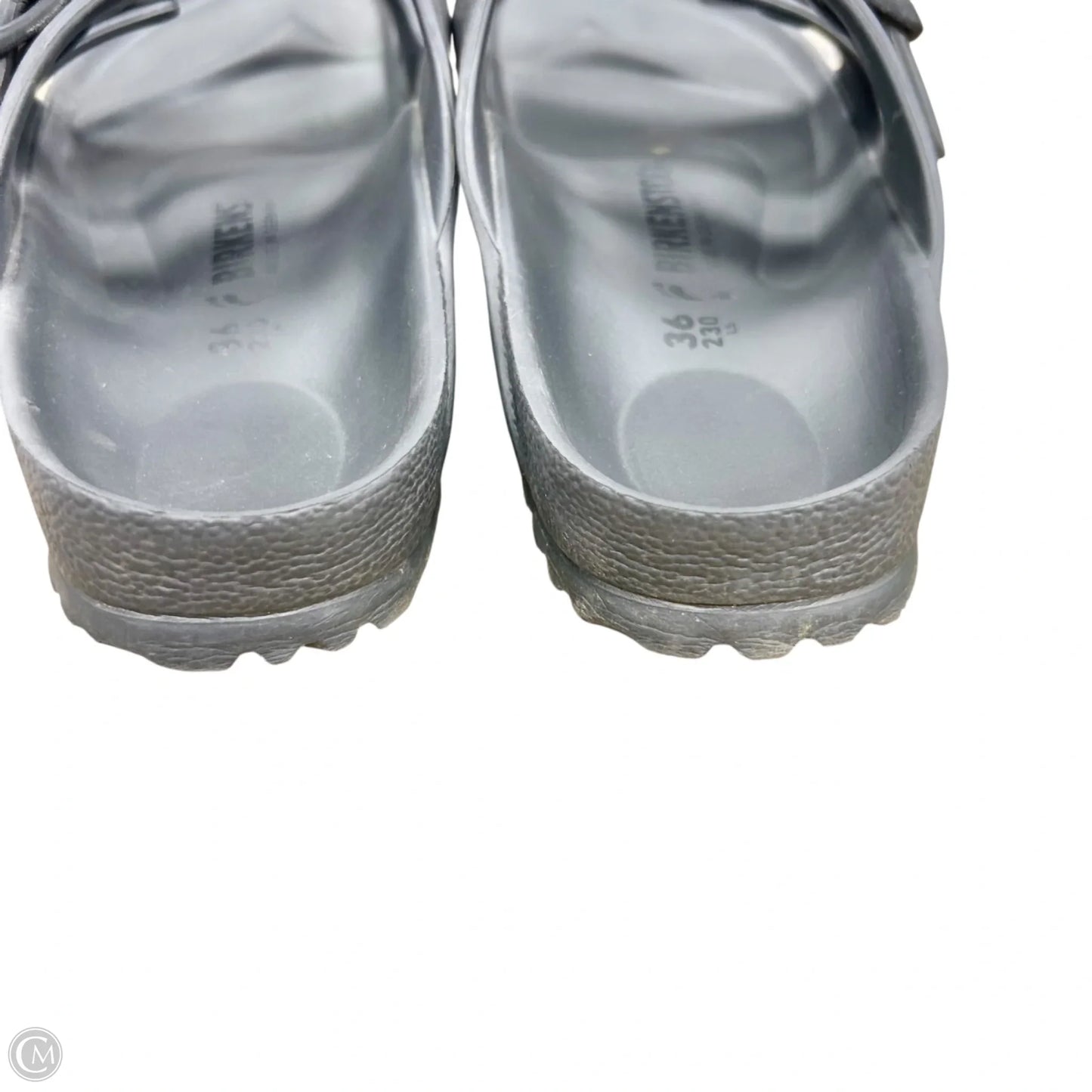 Sandals Flats By Birkenstock In Grey, Size: 5