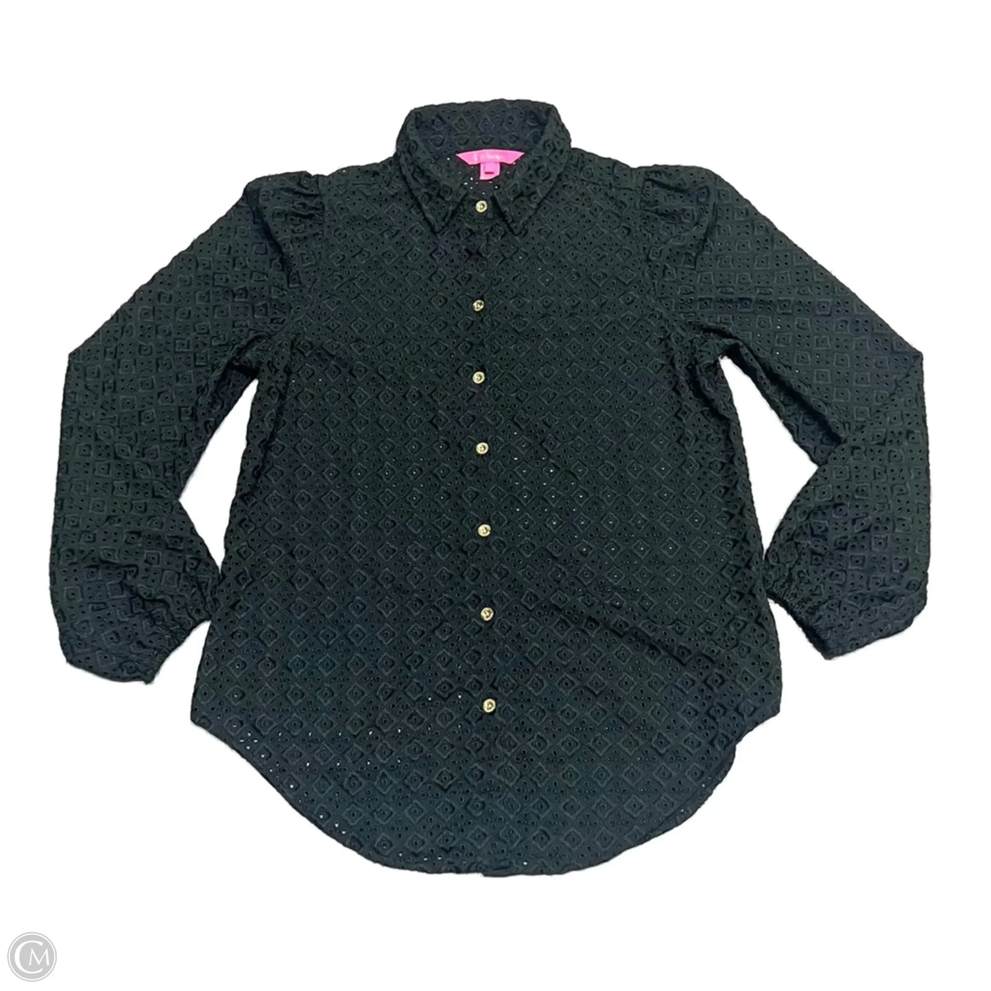 Top Long Sleeve Designer By Lilly Pulitzer In Black, Size: S