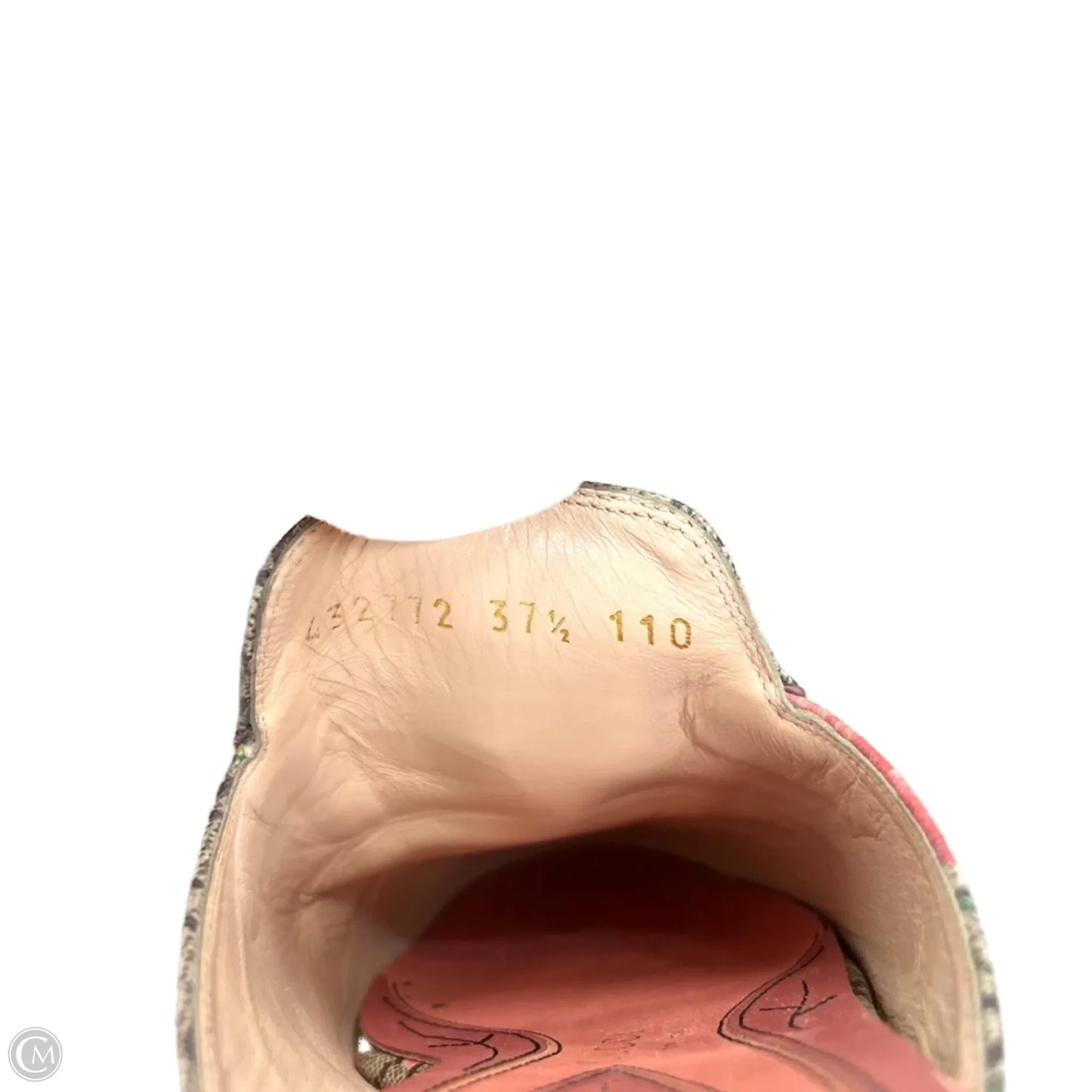 Shoes Luxury Designer By Gucci In Floral Print, Size: 7