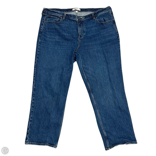 Jeans Straight By Abercrombie And Fitch In Blue Denim, Size: 20