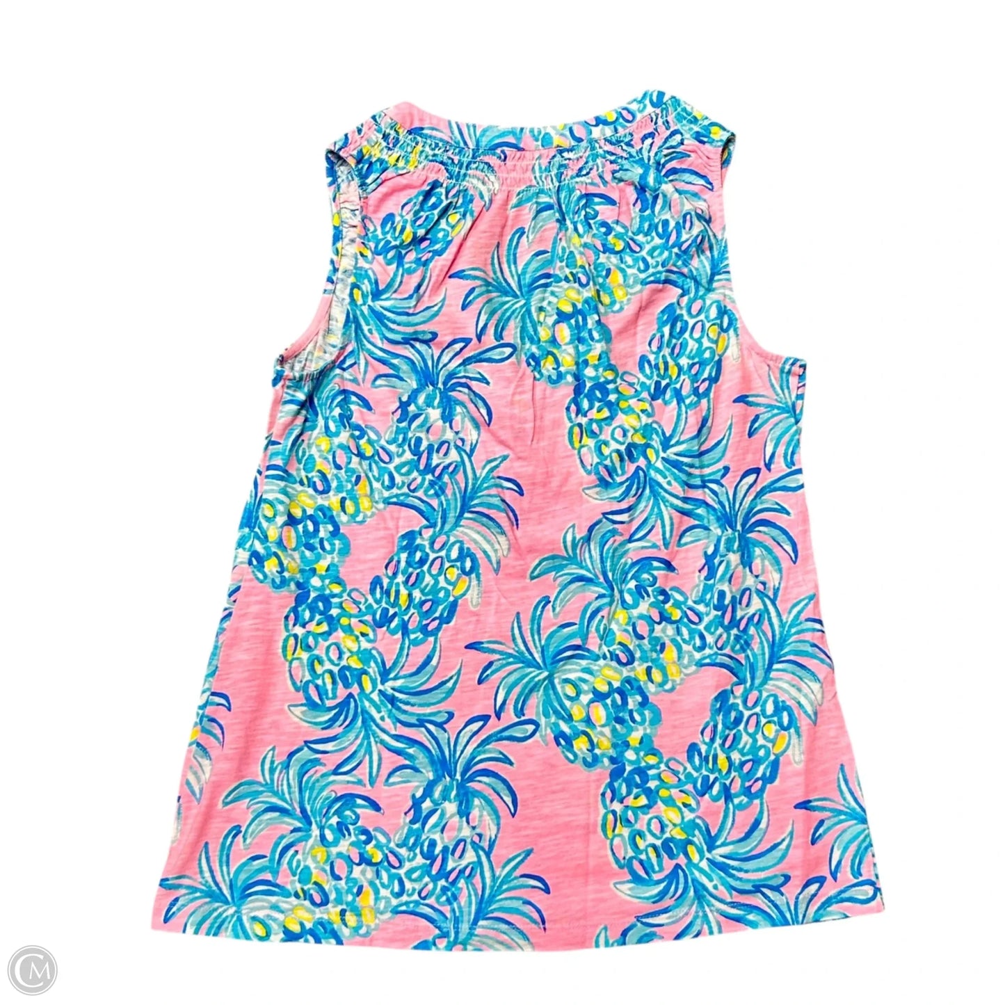 Top Sleeveless Designer By Lilly Pulitzer In Blue & Pink, Size: S