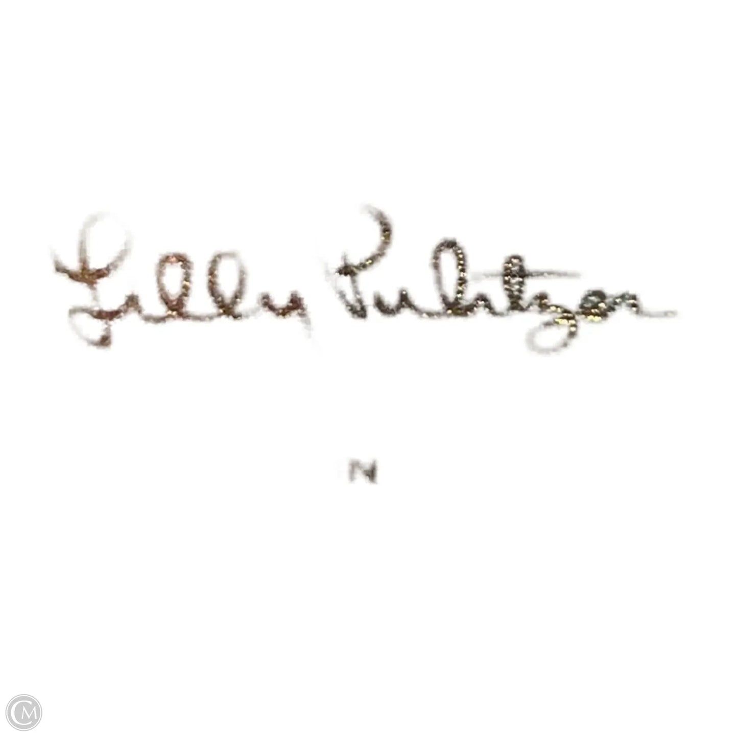 Top Long Sleeve Designer By Lilly Pulitzer In Blue & White, Size: S