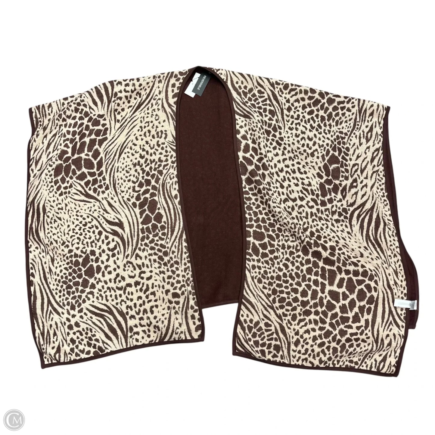 Shawl By Ann Taylor In Brown & Cream, Size: Osfm